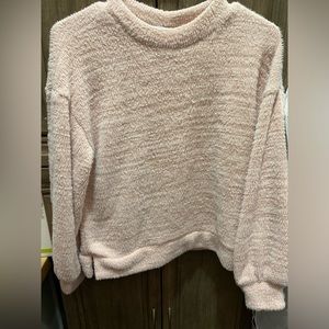 Fuzzy pink sweater